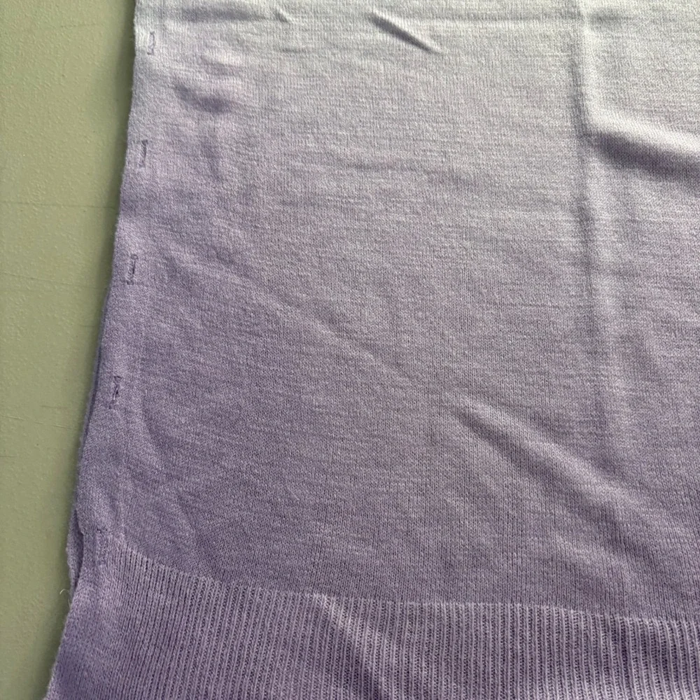 Purple Ombre Knit Button Poncho Shawl Scarf Wrap Lavender Lilac Gradient Light